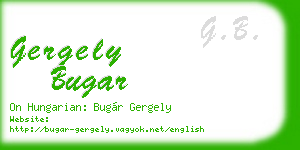 gergely bugar business card